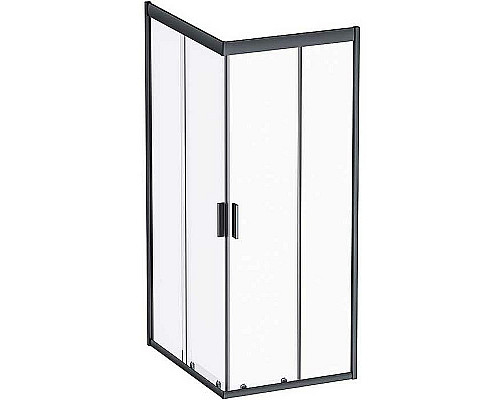 Заказать Душевой уголок AM.PM Gem 100х80 W90G-404-100280-BT профиль Черный матовый стекло прозрачное в магазине сантехники Santeh-Crystal.ru