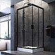 Заказать Душевой уголок AM.PM Gem 100х80 W90G-404-100280-BT профиль Черный матовый стекло прозрачное в магазине сантехники Santeh-Crystal.ru