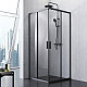 Заказать Душевой уголок AM.PM Gem S 90х90 W93G-403-090BT профиль Черный матовый стекло прозрачное в магазине сантехники Santeh-Crystal.ru