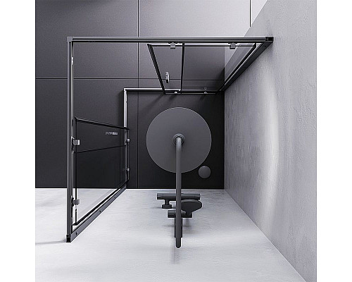 Заказать Душевой уголок AM.PM Gem S 90х90 W93G-403-090BT профиль Черный матовый стекло прозрачное в магазине сантехники Santeh-Crystal.ru