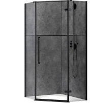 Душевой уголок Abber 100х100 AG05100B профиль Черный стекло прозрачное