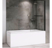 Шторка на ванну Abber Ewiges Wasser AG50080B профиль Черный стекло прозрачное