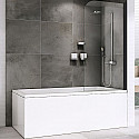 Шторка на ванну Abber Ewiges Wasser 80х140 AG52080B профиль Черный стекло прозрачное Шторка на ванну Abber Ewiges Wasser 80х140 AG52080B профиль Черный стекло прозрачное