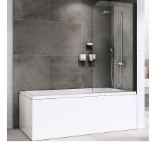 Шторка на ванну Abber Ewiges Wasser 100х140 AG52100B профиль Черный стекло прозрачное