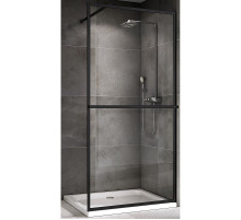 Душевая перегородка Abber Immer Offen 90 AG60090B профиль Черный стекло прозрачное