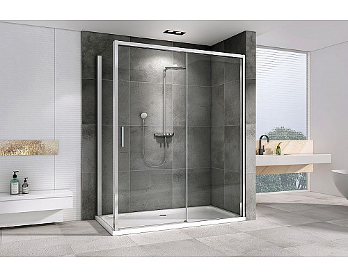 Заказать Душевой уголок Abber Komfort 150x90 AG93150-S92 профиль Хром стекло прозрачное в магазине сантехники Santeh-Crystal.ru