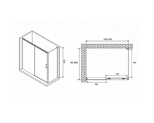 Santeh-Crystal.ru: Душевой уголок Abber Komfort 150x100 AG93150-S102 профиль Хром стекло прозрачное Заказать Душевой уголок Abber Komfort 150x100 AG93150-S102 профиль Хром стекло прозрачное в магазине сантехники Santeh-Crystal.ru