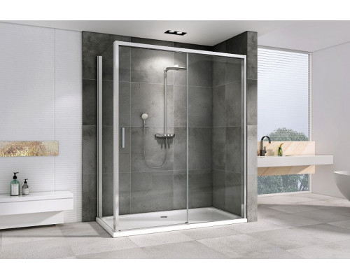 Купить Душевой уголок Abber Komfort 170x90 AG93170-S92 профиль Хром стекло прозрачное в магазине сантехники Santeh-Crystal.ru