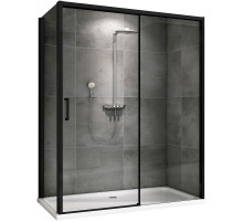 Душевой уголок Abber Komfort 170x100 AG93170B-S102B профиль Черный стекло прозрачное