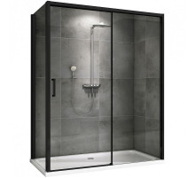 Душевой уголок Abber Komfort 140x100 AG93140B-S102B профиль Черный стекло прозрачное