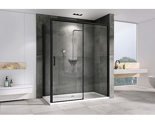 Santeh-Crystal.ru: Душевой уголок Abber Komfort 140x90 AG93140B-S92B профиль Черный стекло прозрачное Заказать Душевой уголок Abber Komfort 140x90 AG93140B-S92B профиль Черный стекло прозрачное в магазине сантехники Santeh-Crystal.ru
