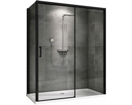 Душевой уголок Abber Komfort 130x90 AG93130B-S92B профиль Черный стекло прозрачное