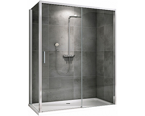 Душевой уголок Abber Komfort 130x100 AG93130-S102 профиль Хром стекло прозрачное Душевой уголок Abber Komfort 130x100 AG93130-S102 профиль Хром стекло прозрачное