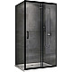 Приобрести Душевой уголок Abber Schwarzer Diamant 130х80 AG30130B-S80B профиль Черный стекло прозрачное в магазине сантехники Santeh-Crystal.ru