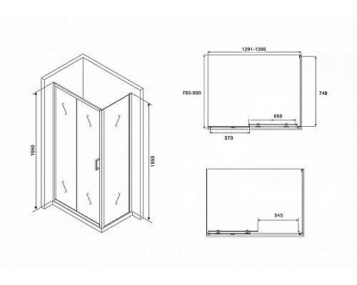 Santeh-Crystal.ru: Душевой уголок Abber Schwarzer Diamant 130х80 AG30130B-S80B профиль Черный стекло прозрачное Приобрести Душевой уголок Abber Schwarzer Diamant 130х80 AG30130B-S80B профиль Черный стекло прозрачное в магазине сантехники Santeh-Crystal.ru