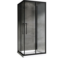 Душевой уголок Abber Schwarzer Diamant 100х100 AG02100BH-S100B профиль Черный стекло прозрачное