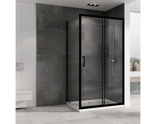 Заказать Душевой уголок Abber Schwarzer Diamant 160х100 AG30160B-S100B профиль Черный стекло прозрачное в магазине сантехники Santeh-Crystal.ru