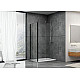 Купить Душевая стенка Abber Schwarzer Diamant 70x195 S70B профиль Черный стекло прозрачное в магазине сантехники Santeh-Crystal.ru