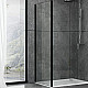 Купить Душевая стенка Abber Schwarzer Diamant 70x195 S70B профиль Черный стекло прозрачное в магазине сантехники Santeh-Crystal.ru