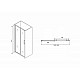 Купить Душевая дверь Abber Schwarzer Diamant 140 AG30140BH профиль Черный стекло прозрачное в магазине сантехники Santeh-Crystal.ru