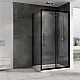 Заказать Душевой уголок Abber Schwarzer Diamant 130х70 AG30130BH-S70B профиль Черный стекло прозрачное в магазине сантехники Santeh-Crystal.ru