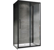 Душевой уголок Abber Schwarzer Diamant 160х80 AG30160BH-S80B-S80B профиль Черный стекло прозрачное
