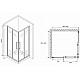 Приобрести Душевой уголок Abber Schwarzer Diamant 100x100 AG02100H профиль Хром стекло прозрачное в магазине сантехники Santeh-Crystal.ru