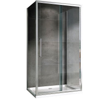 Душевой уголок Abber Schwarzer Diamant 100x70 AG30100H-S70-S70 профиль Хром стекло прозрачное