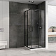 Купить Душевой уголок Abber Schwarzer Diamant 90x90 AG02090B5 профиль Черный стекло прозрачное в магазине сантехники Santeh-Crystal.ru