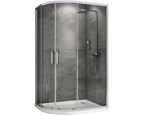 Купить Душевой уголок Abber Schwarzer Diamant 120x80 AG01128 профиль Хром стекло прозрачное в магазине сантехники Santeh-Crystal.ru