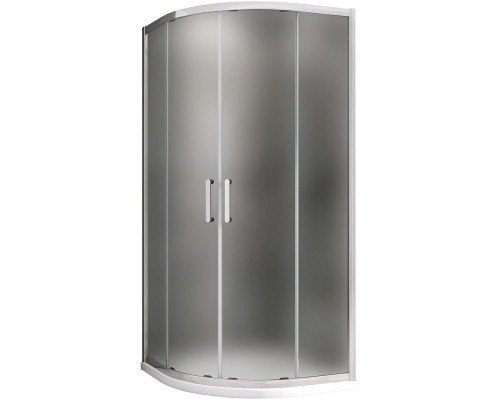 Приобрести Душевой уголок Abber Schwarzer Diamant 80x80 AG01080M профиль Хром стекло матовое в магазине сантехники Santeh-Crystal.ru