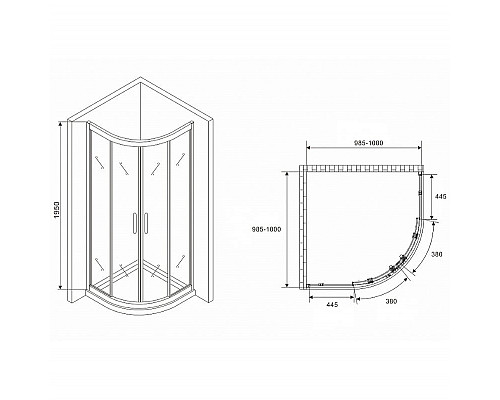 Santeh-Crystal.ru: Душевой уголок Abber Schwarzer Diamant 100x100 AG01100M профиль Хром стекло матовое Купить Душевой уголок Abber Schwarzer Diamant 100x100 AG01100M профиль Хром стекло матовое в магазине сантехники Santeh-Crystal.ru
