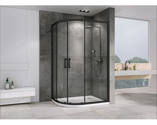 Приобрести Душевой уголок Abber Schwarzer Diamant 120x90 AG01129B профиль Черный стекло прозрачное в магазине сантехники Santeh-Crystal.ru