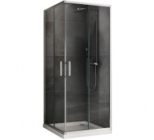 Душевой уголок Abber Schwarzer Diamant 100x100 AG021005 профиль Хром стекло прозрачное