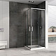 Купить Душевой уголок Abber Schwarzer Diamant 100x100 AG021005 профиль Хром стекло прозрачное в магазине сантехники Santeh-Crystal.ru