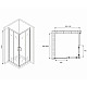 Приобрести Душевой уголок Abber Schwarzer Diamant 100x100 AG02100B5 профиль Черный стекло прозрачное в магазине сантехники Santeh-Crystal.ru