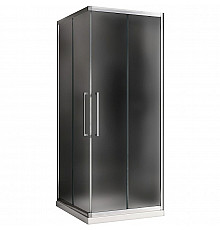 Душевой уголок Abber Schwarzer Diamant 100x100 AG02100MH профиль Хром стекло матовое