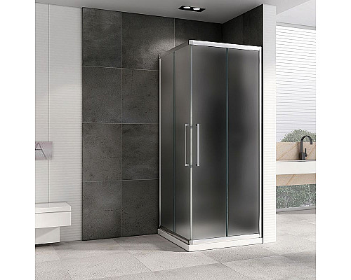 Santeh-Crystal.ru: Душевой уголок Abber Schwarzer Diamant 100x100 AG02100MH профиль Хром стекло матовое Купить Душевой уголок Abber Schwarzer Diamant 100x100 AG02100MH профиль Хром стекло матовое в магазине сантехники Santeh-Crystal.ru