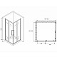 Купить Душевой уголок Abber Schwarzer Diamant 100x100 AG02100MH профиль Хром стекло матовое в магазине сантехники Santeh-Crystal.ru