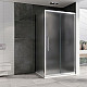 Купить Душевой уголок Abber Schwarzer Diamant 130x100 AG30130MH-S100M профиль Хром стекло матовое в магазине сантехники Santeh-Crystal.ru