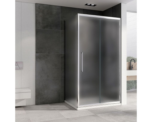 Купить Душевой уголок Abber Schwarzer Diamant 150x100 AG30150MH-S100M профиль Хром стекло матовое в магазине сантехники Santeh-Crystal.ru