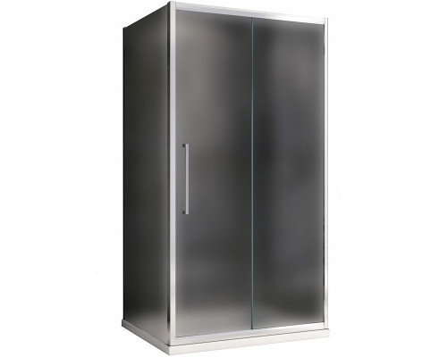 Купить Душевой уголок Abber Schwarzer Diamant 170x100 AG30170MH-S100M профиль Хром стекло матовое в магазине сантехники Santeh-Crystal.ru