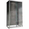 Душевой уголок Abber Schwarzer Diamant 140x75 AG30140H-S75-S75 профиль Хром стекло прозрачное