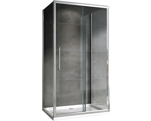 Приобрести Душевой уголок Abber Schwarzer Diamant 170x75 AG30170H-S75-S75 профиль Хром стекло прозрачное в магазине сантехники Santeh-Crystal.ru