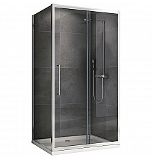 Душевой уголок Abber Schwarzer Diamant 100x85 AG30100H-S85 профиль Хром стекло прозрачное