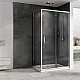 Заказать Душевой уголок Abber Schwarzer Diamant 100x100 AG301005-S1005 профиль Хром стекло прозрачное в магазине сантехники Santeh-Crystal.ru