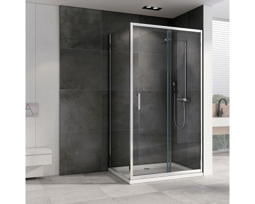 Заказать Душевой уголок Abber Schwarzer Diamant 130x70 AG301305-S705 профиль Хром стекло прозрачное в магазине сантехники Santeh-Crystal.ru