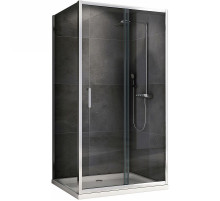 Душевой уголок Abber Schwarzer Diamant 130x90 AG301305-S905 профиль Хром стекло прозрачное