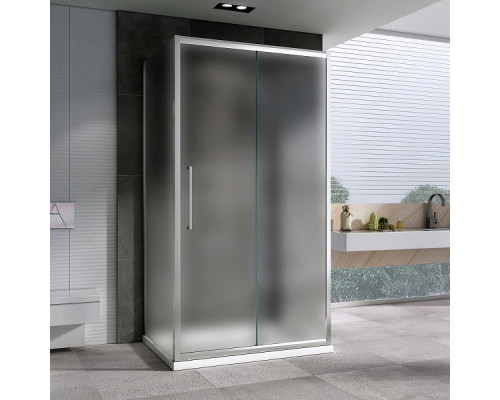 Заказать Душевой уголок Abber Schwarzer Diamant 130x70 AG30130MH-S70M-S70M профиль Хром стекло матовое в магазине сантехники Santeh-Crystal.ru