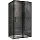 Приобрести Душевой уголок Abber Schwarzer Diamant 100x100 AG30100B5-S100B5 профиль Черный стекло прозрачное в магазине сантехники Santeh-Crystal.ru